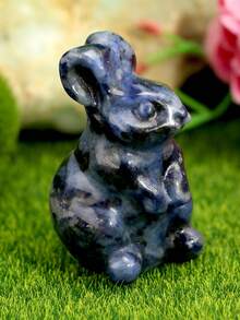 Rabbit Natural Crystals Carving,Creative Animal Home Decoration/Easter Special Gift Ornament, Very Good Natural Decoration,Room Decor - Color - View 14