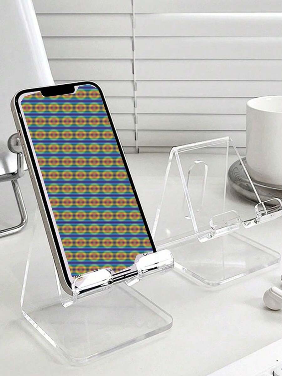 1个亚克力桌面/柜台透明手机支架 - 無色 - 查看 1