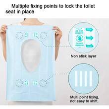 10/20/50 miếng bọc bồn cầu dùng một lần cỡ XL dày, chống thấm nước, thích hợp cho văn phòng, khách sạn, du lịch, nhà vệ sinh công cộng, cắm trại. - Nhiều màu - Xem 4
