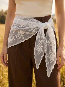 女士透视网纱遮臀裙，可作泳装、瑜伽服、蕾丝沙滩裙、多功能裹身裙 - 彩色 - 查看 5