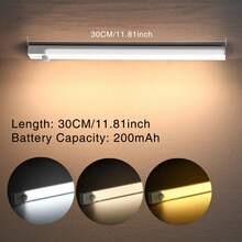 20/30/50cm Adjustable LED Motion Sensor Night Light, USB Rechargeable, 3 Color Temperature Modes, Magnetic LED Lamp Suitable For Home, Bedroom, Stairs, Room Decor, Bedside Reading Light, Corridor, Bathroom - Cabinet Lights - View 11