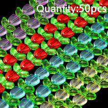 50颗亚克力郁金香花珠，DIY首饰制作，工艺材料 - diy - 查看 17