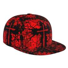 Jesus Cross Snapback Hat for Men WomenUnisex Hip Hop Baseball Cap Flat Bill Brim Hats - Jesús2 - Ver 2