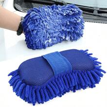 2pcs Car Cleaning Sponge Car Wash Care Washing Brush Pad Cleaning Tool Microfiber Polishing Dusting Scratch-Free Washing Cars Floors - View 4
