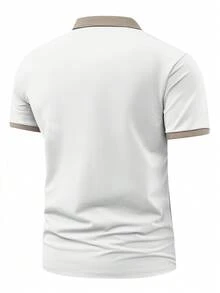 Men's Printed Polo Shirt, Men's Top, 230gLocalPolyester Comfortable Breathable Summer CasualPrinted Golf Polo Shirt 1. - trắng - Xem 2