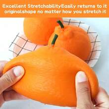 1个橙色减压球软玩具，橙色纹理抗压玩具 - 耐用TPR材质，趣味减压神器，适合办公室和居家使用，节日礼物 - 彩色 - 查看 7