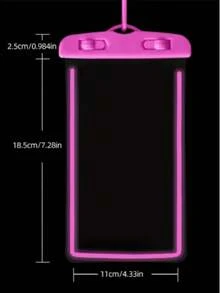 Bộ 2 túi đựng điện thoại chống nước phát sáng, màn hình cảm ứng, thích hợp cho bơi lội, bãi biển, lặn, ốp lưng điện thoại trong suốt chống nước. - Nhiều màu - Xem 8