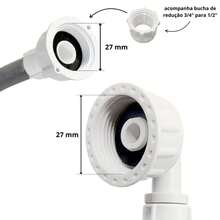 Universal Washing Machine Water Inlet Hose 5m Gray + Thread Seal Tape | Kaztec - Xám - Xem 2