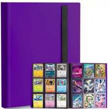 Album de collection de cartes à jouer à 9 pochettes - Porte-cartes à chargement latéral convenant aux cartes de baseball, football, MTG, TCG, sports et jeux - Reliure de collectionneur de cartes format standard - Pochettes de protection à 360 degrés - Rouge - Voir 10
