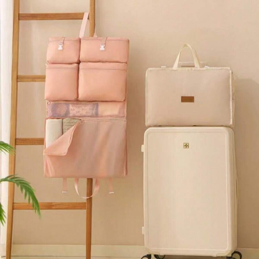 Travel Storage Bag, Portable Luggage Organizer, Multi-Function Underwear & Clothing Packing Cubes - Multicolor - View 1