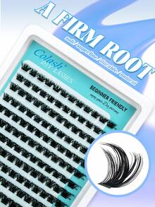 Colash Offers 144 Single-Cluster False Eyelashes In Row 12, With 50D C/D Type Curled And 8-18mm DIY Eyelash Clusters. These Eyelashes Feature A Tail Elongation Design, Creating A Fluffy And Natural Look. - D - View 3