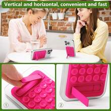 1 cái 25 cái Giá đỡ điện thoại silicon hút chân không cải tiến, Giá đỡ điện thoại gấp gọn chống trượt đa chức năng, Giá đỡ điện thoại silicon dính, Giá đỡ điện thoại nguyên khối với cốc hút silicon - Xem 5