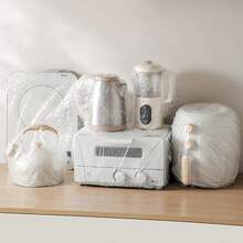 10/50/100 piezas Cubierta antipolvo para electrodomésticos de cocina, cubierta antipolvo elástica universal para horno, freidora de aire, arrocera, licuadora - transparente - Ver 4