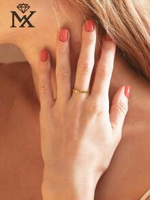 1pc Bespoke Personalised Ring, Romantic Engraved Ring, Letter Ring Jewellery, Anniversary Vow Ring, Valentine's Day, Christmas - Multicolor - View 5