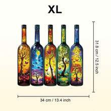 1件裝 Bottle Of Life 木製不對稱拼圖，動物造型2D拼圖玩具，適合兒童與成人，益智遊戲，派對、節日、聖誕與生日禮物，獨特魔幻桌面裝飾創意木製拼圖禮品 - 彩色 - 查看 13
