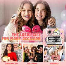Instant Printer Camera,Instant Photo Printer Camera - 1080P HD Selfie & 2.4" LCD Screen,Video Camera With Filters & Color Pens For DIY | Built-In Zero-Ink Printing Paper | Portable -Style Camera For Travel, Dates, Parties & Social Events | 1200mAh Battery | Gift For Him, Her, Couples For Birthdays,Christmas & New Year Gift-Made In China - View 7