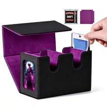 This Double-Layer Commander Card Case Can Hold Over 250 Single Cards. The Double-Layer Card Case Has 2 Magnetic Card Slots, Suitable For TCG, CCG And EDH Games. - Multicolor - View 1