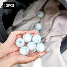 12 quả bóng làm sạch tóc, dụng cụ bắt tóc, loại bỏ xơ vải, bóng làm sạch quần áo cho máy giặt, dụng cụ chống xơ vải, dụng cụ làm sạch lông thú cưng, dụng cụ vệ sinh quần áo gia đình - 12 CÁI - Xem 2