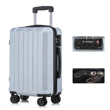 YONSLY Suitcase 20/24/28 Inch With YKK Zipper, TSA Lock, 4 Quiet Wheels, 360° Mesh Compartment, Hard Shell Suitcase, Large Trolley Suitcase, Carry-On Luggage For Holidays, Short Trips And Business Trips - 銀色 - 查看 10