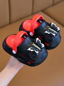 Kids Summer New Fashion Cartoon Cute Butterfly Soft Bottom Comfortable Slippers - Black - View 15