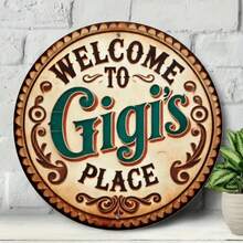 1pc Vintage Style Metal Wall Art Sign Welcome 8x8 Inch Round Metal Decor, Suitable Home, Kitchen, Cafe, Bar And - Unique Gardening And Coffee Lovers, Easy To Hang,Proof,Random Hole Design, Wall Decor,Tin Plaque,Poster, Room Decor Doorplate Decor Decor Bedroom Decor Porch Decor Entrance Decor Garage Decor Living Room Decor Interior Decor Artistic Decor - 1PC - View 10