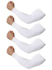 4 Pairs/1 Pair Unisex UV Protection Cooling Compression Arm Sleeves. These Compression Arm Sleeves Are Suitable For Providing UV Protection During Activities Such As Soccer, Golf And Volleyball. - Multicolor - View 3