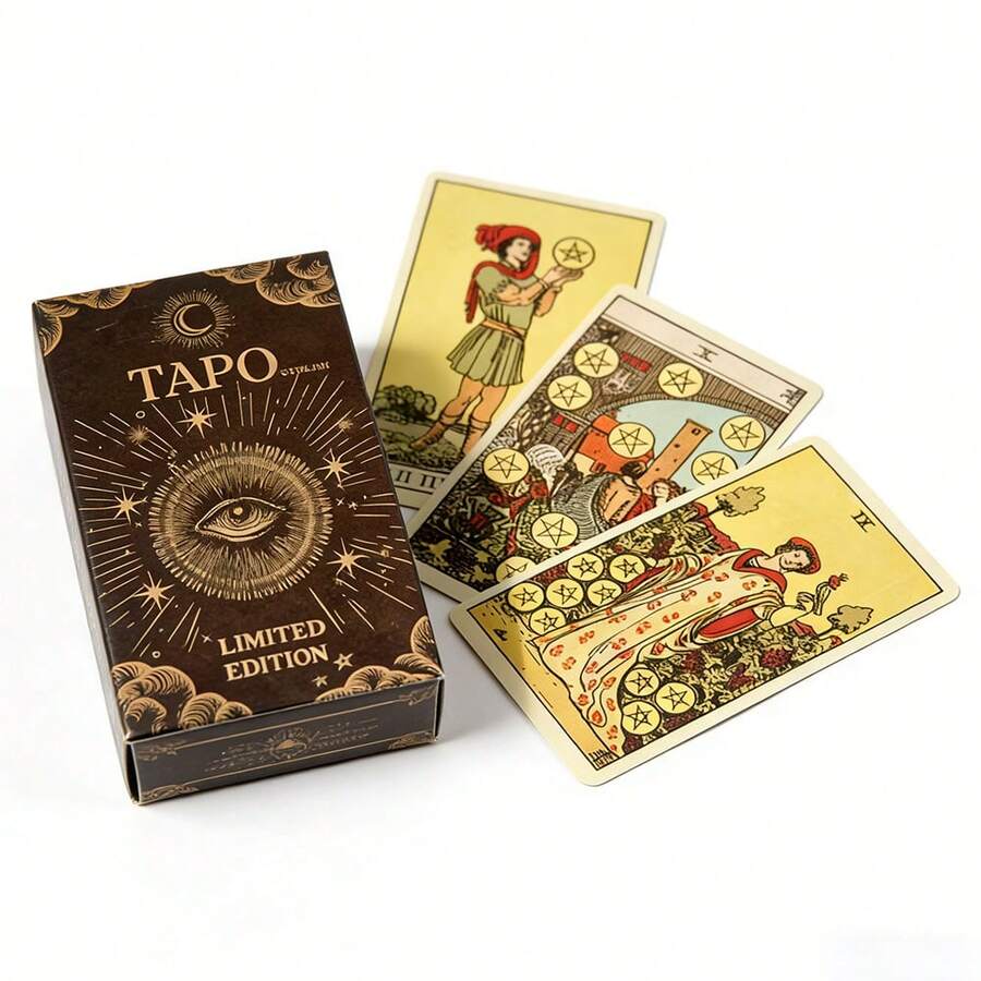 The Mysterious All-Seeing Eye Tarot Deck: Oracle Cards For Personal Spiritual Growth, Casual Divination, Party Games And Display - Black - View 1