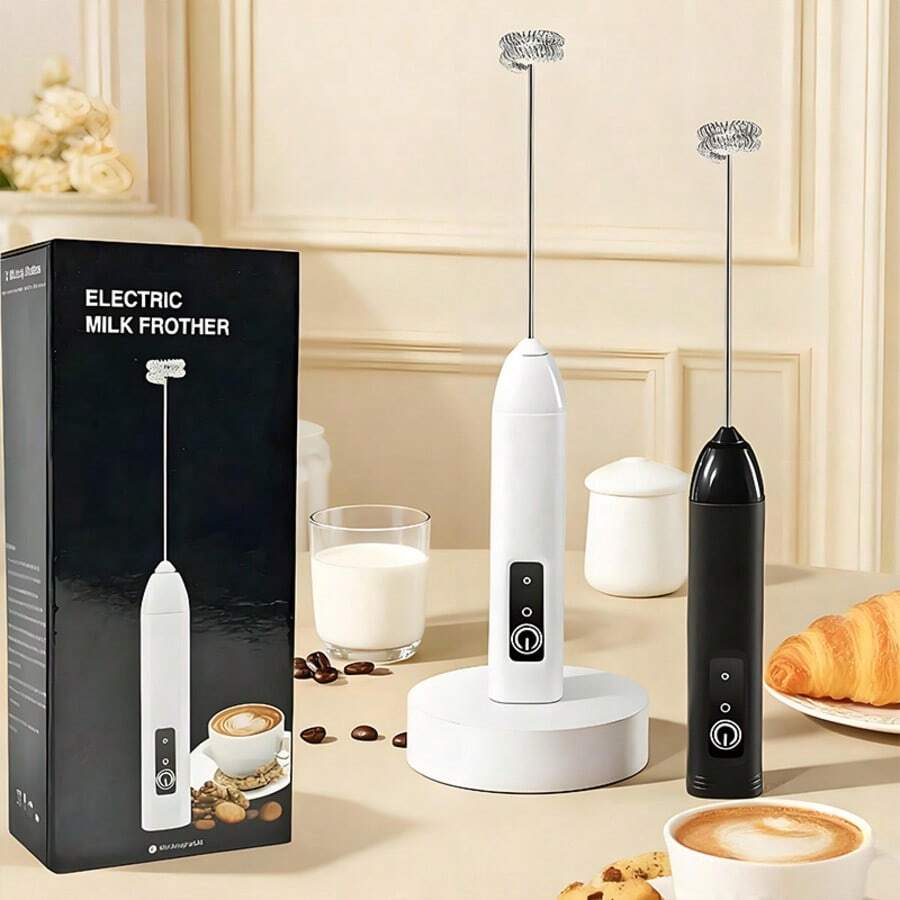 [Batidora Eléctrica/Frother/Milk Frother]1 Portable Handheld Mixer, Wireless Electric Blender, Electric Egg Beater, Milk Frother, Home Baking Cake Cream Mixer, Stainless - Steel Mixer