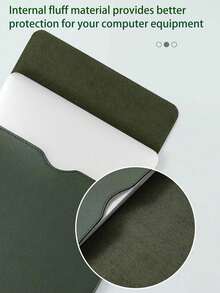 适用于 12 英寸笔记本电脑的保护套（A1534/A1625），PU 皮革加厚防水套，杏色 - 查看 4