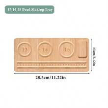 KLONKEE Tablero de diseño de joyería de bambú, tabla de cuentas de madera, para manualidades con cuentas, bandeja para hacer pulseras y collares, ideal para regalos de San Valentín, Navidad y Año Nuevo, manualidades, suministros de costura, exhibidor de regalos con cuentas, bandeja para colocar cuentas sueltas - Pulsera, collar, placa de cuentas - Ver 12