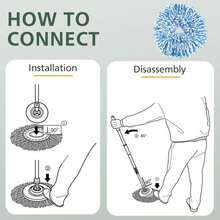 4 Pack Spin Mop Refill Replacement Head Compatible With EasyWring 1-Tank System Spinning Mop, With 1 Swivel Mop Base, 100% Microfiber Deep Cleaning Machine Washable - Blue - ColorA - 查看 6