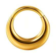 1 pieza Clicker de septum en forma de luna de acero inoxidable, joyería de septum en forma de serpiente/corazón de 16G, pendientes espirales delicados para mujeres - Multicolor - Ver 14