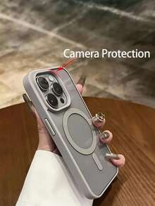 Étui de protection transparent de luxe pour iPhone 17, 16, 15, 14, 13, 12, 11 Pro Max, en acrylique transparent, prend en charge la charge sans fil magnétique, étanche, antichoc, anti-chute, anti-rayures. - Gris - Voir 8