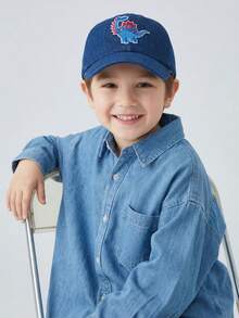 1 pieza Gorra de béisbol con diseño de dinosaurio de dibujos animados para niños pequeños, sombrero de sol para todas las estaciones, gorra snapback para actividades al aire libre, viajes y escuela - 1PC - Ver 3