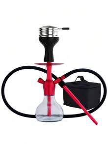 14英寸便携式水烟套装，含保护袋、硅胶水烟碗、不锈钢炭架、优质水烟配件，是旅行和送礼的理想之选。 - 玫紅色 - 查看 16