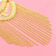 Unisex Arabian Style Gold Mask With Tassel Face Chain, Suitable For Stage Performance, Photography, Party - Multicolor - View 5