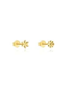 2pcs S925 Sterling Silver Tiny Four Point Star Stud Earring Minimal Helix Cartilage Piercing Jewelry Gift For Women Daily Wear - Gold - View 14