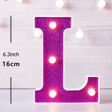 1件 16cm 紫色發光字母燈，家居裝飾 LED 字母燈，室內房間裝飾，婚禮求婚裝飾，生日派對裝飾字母燈牌 - 紫色 - 查看 37