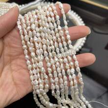 1string Natural Freshwater Pearl Beads Keshi Pearls Baroque Isolation Loose Beaded For Jewelry Making DIY Fashion Bracelet Necklace Accessories - Irregular - View 7