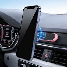 Soporte magnético ajustable para teléfono de coche, núcleo magnético fuerte, diseño compacto y plegable, montaje con forma de píldora adecuado para coche y escritorio, sin rayones, regalo de primavera - Gris - Ver 3