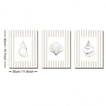 1/3pcs Set Unframed Boho Beige Striped Seashell Canvas Poster Summer Coastal Nautical Cottage Wall Art Print Minimalist Beach House Decor Painting For Apartment,Living Room,Bedroom,Modern Home Decoration - A - View 15