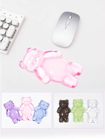 Ergonomische Gel-Maus-Handgelenkauflage, Computermaus-Handgelenkstützkissen, lindert Armschmerzen, süßes Bären-Handgelenkskissen, geeignet für Zuhause und Büroarbeit, Gaming, Ermüdungsvorbeugung