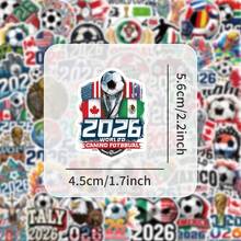 FIFA 足球賽主題貼紙套組，多圖案組合裝飾貼紙，球迷個性化DIY小物，適用於行李裝飾、日常用品個性化點綴、滑板裝飾、手帳裝飾、筆記本裝飾，世界盃周邊居家裝飾 - 50pcs - 查看 4