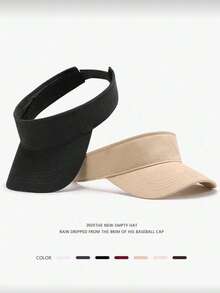 户外轻便透气遮阳棒球帽，男女通用百搭防紫外线宽檐遮阳帽，夏季 - 彩色 - 查看 1