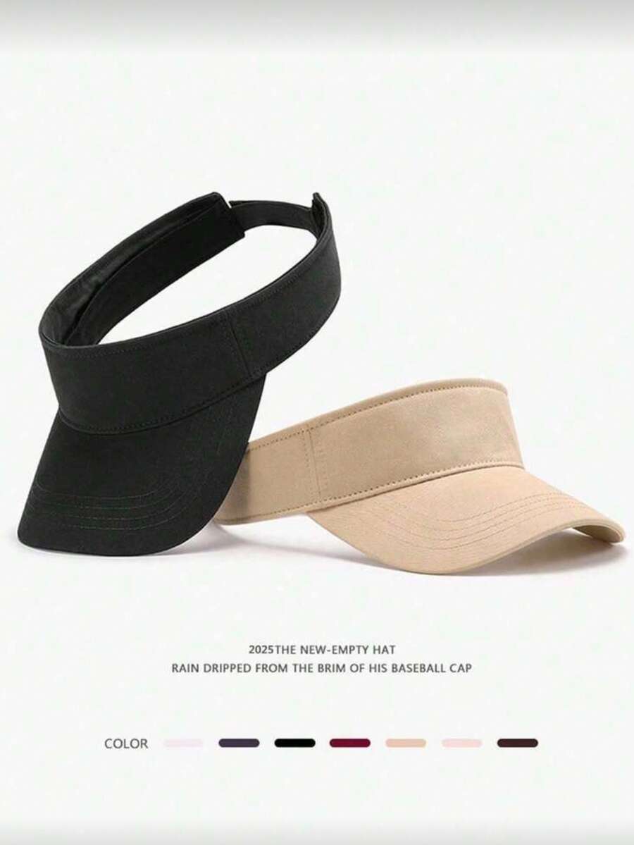 户外轻便透气遮阳棒球帽，男女通用百搭防紫外线宽檐遮阳帽，夏季 - 彩色 - 查看 1