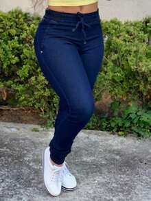 Everest Model Women Jeans - 藏蓝色 - 查看 8