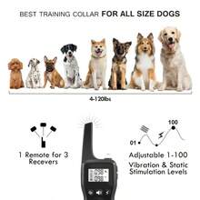 PaiPaitek Dog Shock Collar For 3 Dogs,3300Ft Control Range,Dog Collar With 3 Training Modes,Waterproof Dog Training Collar With Flashlight - Multicolor - View 6