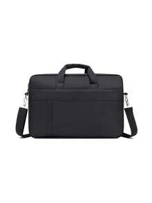 Men's Minimalist Briefcase, Convenient Classic Retro One Shoulder Messenger Bag For Office, Travel - Multicolor - View 12