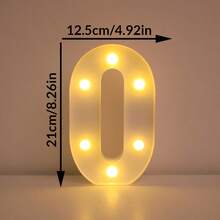 1件 21cm 家居裝飾 LED 發光字母燈，婚禮求婚生日派對裝飾字母數字燈，女孩房裝飾燈，室內裝飾 - 白色 - 查看 41
