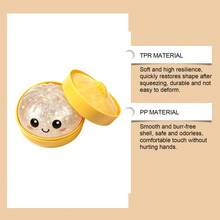 Cute Glitter Steamed Bun Squishy Toy, Kawaii Baozi Squishies With Yellow Steamer Case, Slow Rising Soft Squeeze Fidget Squishy Toys For Stress Relief & Kids Sensory Play - 1pc - 查看 7